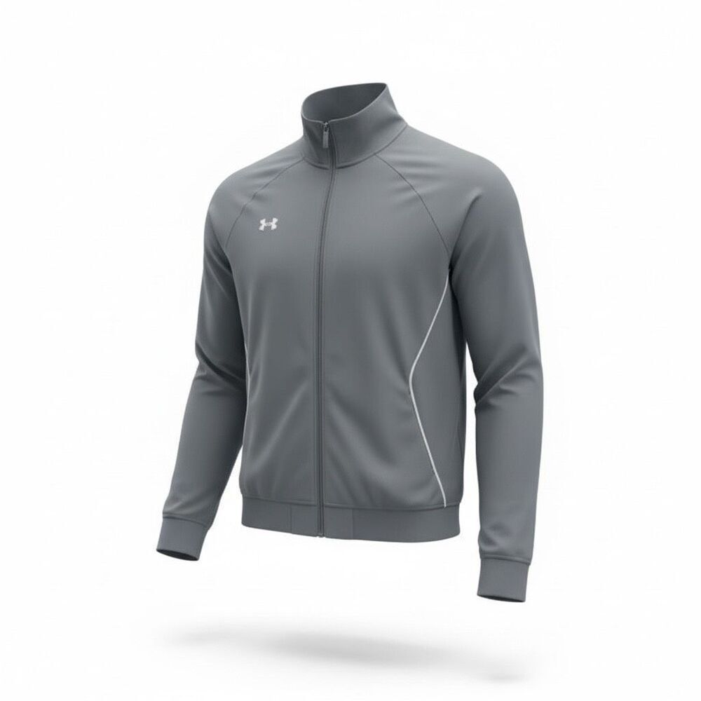 Under Armour Men's Loose All Season Gear Full Zip Mesh Lined Jacket Gray Medium